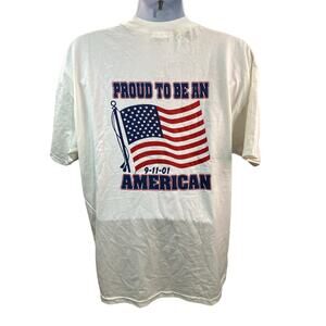 VTG 9/11 Proud To Be An American Flag T-shirt Size XL September 11, 2001 Tee